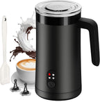 Milk Frother, 4-in-1 Milk Frother and Steamer, 13.5oz/400ml Automatic Hot and Cold Foam Maker and Milk Warmer, Electric Frother for Coffee, Latte, Cappuccino, Macchiato, Matcha(Black)