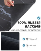 AMOAMI-Coffee Mat Hide Stain Rubber Backed Absorbent Dish Drying Mat for Kitchen Counter-Coffee Bar Accessories Fit Under Maker Machine Pot Espresso Machine Dish Rack 16"x24"