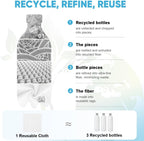 AIDEA Microfiber Cleaning Cloth Roll White, 75PK, Microfiber Towels for Cars, Tear Away Reusable Paper Towels, Commercial Shop Rags, Lint Free Rags for House, Kitchen, Automotive, 11.5"×11.5"