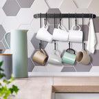 AJART Coffee Bar Decor Mug Holder: 17" Coffee Cup Rack for Home Kitchen Office Dining Room Cafe Bar