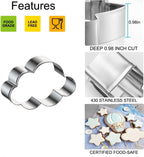 3 Pieces Star, Moon and Cloud Cookie Cutters Stainless Steel Biscuit Cutters Molds Shapes for Baby Shower or Gender Reveal Party