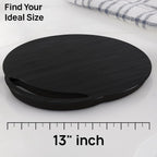 Ibyx Elegant Round Sliding Tray for Your Pressure Cooker, Air Fryer & Heavy Kitchen Appliances - Sturdy, Slides Easily from Under The Cabinet (Black, 13”)