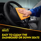 HOMEXCEL Yellow Microfiber Cleaning Cloths 12 Pack, 12.5 x 12.5 inch Microfiber Towel for Cars, Ultra Absorbent Car Washing Cloth, Lint Free Streak Free Cleaning Rags for Car, Kitchen, and Window