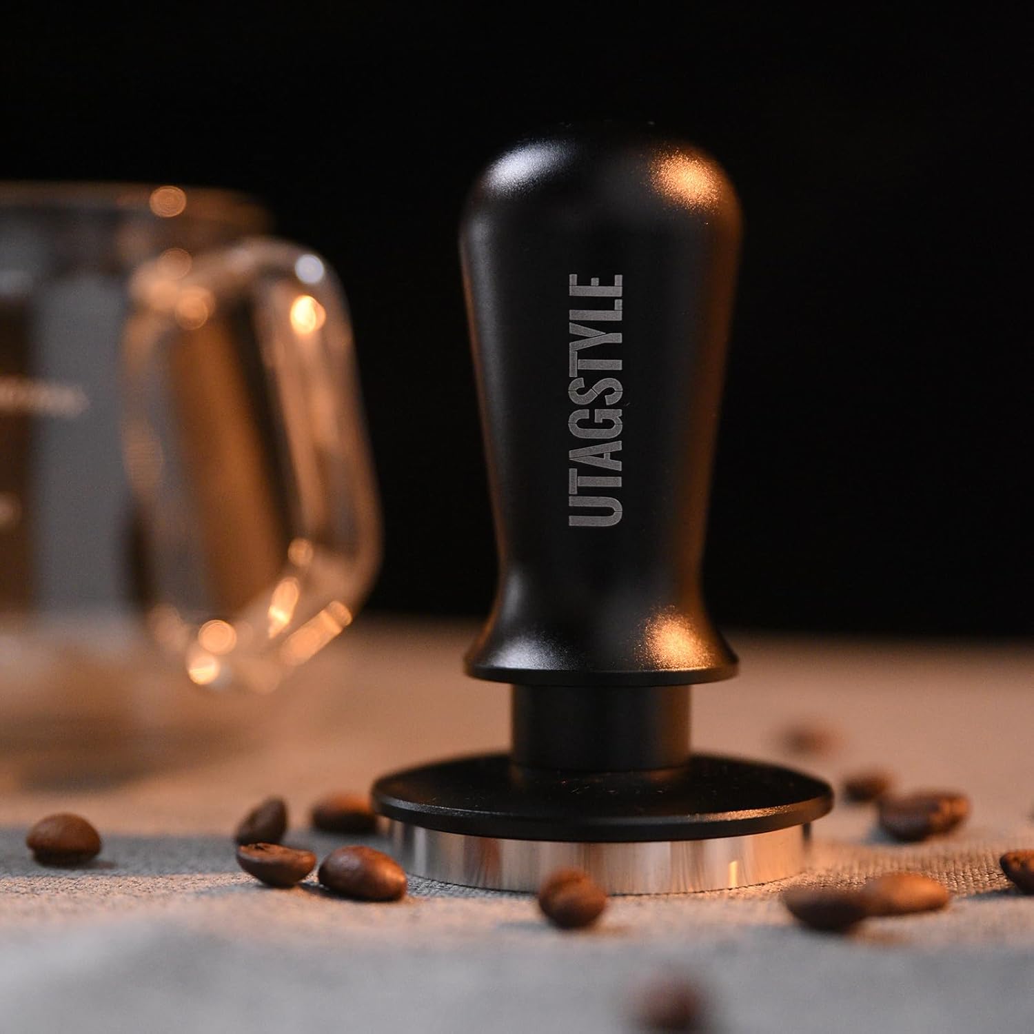 53.3mm Espresso Tamper: Coffee Tamper with Calibrated Spring Loaded - 30lb Espresso Hand Tamper - 100% Stainless Steel Flat Base Fits for 54mm Portafilter Basket