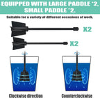 Upgraded Resin Mixer, Handheld Rechargeable Mixer with Minimizing Bubbles,Epoxy Resin Mixer for Resin, Silicone Mixing, Resin Molds, DIY Crafts (Included 4 pcs Paddles) (White)