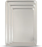 Baking Sheet Pan Set of 3, Commercial Quality Aluminum Cookie Sheets for Oven, Umite Chef Warp Resistant Baker's Half/Quarter/Jelly Roll Pans, Thick Cookie Tray Pans for Baking, Roasting