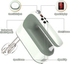 9-Speed Digital Hand Mixer Electric, 400W DC Motor, Hand Mixer electric Handheld with Snap-On Storage Case, Touch Button, Turbo Boost, 5x Stainless Steel Accessories (Light Green)