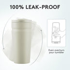 COKTIK 20oz Insulated Tumbler with Lid and Straw 2 Lids (Straw/Flip) Iced Coffee Cup Reusable Stainless Steel Travel Mug Water Bottle Cupholder Friendly for Women Men Her Him (Almond Birch)