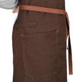 Chef Bib Apron with Pockets Professional Kitchen Cooking Grill BBQ Apron for Men Women, with Pockets Towel Loop and Adjustable Neck Strap (Brown)