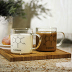 LUXU Glass Coffee Tea Mugs Set of 2,Clear Coffee Cups for Hot or Cold Beverages,Large Wide Mouth Drinking Glasses,Great for Mocha,Latte,Milk,Cappuccino,Water and Juice -14 oz