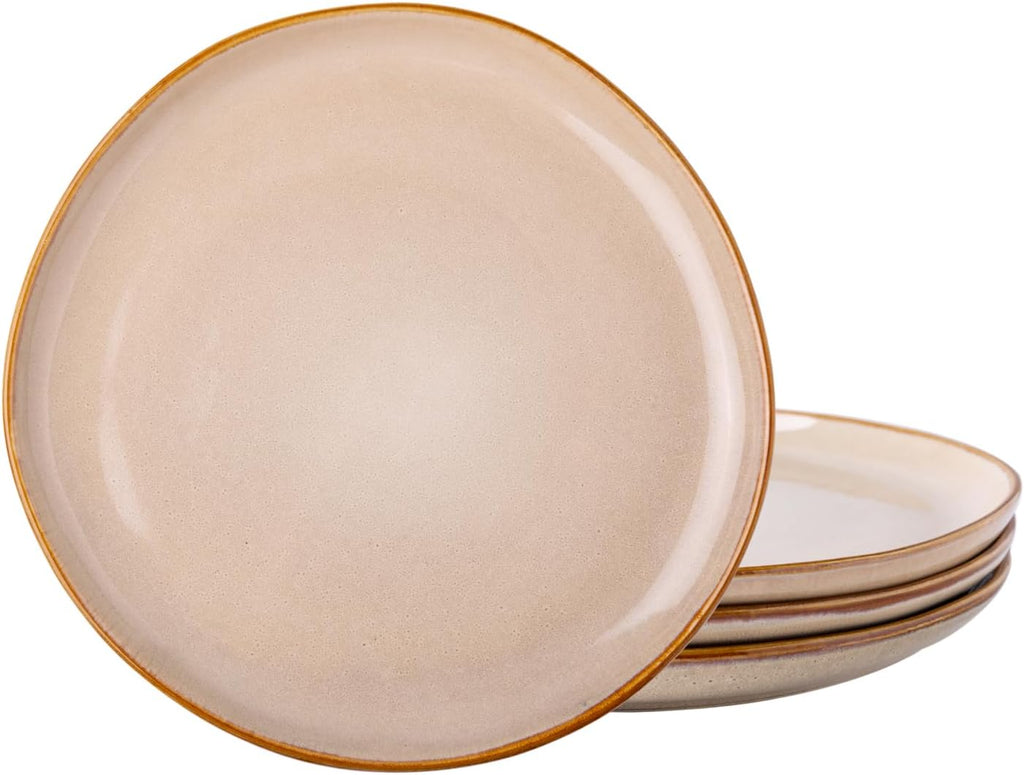 AmorArc Ceramic Plates Set of 5, 8.5 Inch Handmade Reactive Glaze Stoneware Plates set for Dessert, Salad, Appetizer, Small Dinner Plates, Microwave&Dishwasher Safe, Scratch Resistant