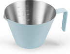 MHW-3BOMBER Espresso Measuring Cup with 3 oz Sauce Cup Espresso Shot Cup Stainless Steel Pouring Cup for Tomato Sauce|Steak Sauce|Desserts|Beverages| (Blue) G5738-OS