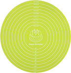 Silicone Baking Mat Cake Mat Silicone Cake Mat Silicone Baking Mat with Measurements for CakeTurntable Stand Non-Stick Heat Resistant Pastry Baking Sheet -Green