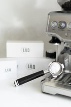 LILQ 54mm Naked Bottomless Portafilter Compatible with Breville Barista Express, Barista Pro, Bambino, and More – 18-20g basket included (Aluminum Flat, 54mm)