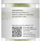 Bakell - Tinker Dust Soft Olive Green Edible Glitter for Cakes, Cupcakes, Cake Pops, Drinks, Dessert Vegan Glitter & Dusts (25g, Soft Olive Green)