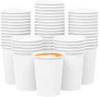 𝟐𝟏𝟎 𝐂𝐨𝐮𝐧𝐭 𝟏𝟐 𝐨𝐳 Disposable White Paper Coffee Cups, To Go Hot Cups for Coffee, Chocolate, Juice, Hot or Cold Beverage Drinking Cup Suitable for Party, Office, Travel, and Events