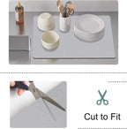 Golener Coffee Bar Mat - Under Coffee Maker Pad, Tray Mats Under Cafe Machine, Rubber Absorbent Mat, Under Appliance Mats, Dish Drying Matt, 23"x15", Marble Gray