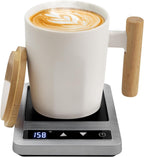Coffee Mug Warmer & Mug Set 2025, Heated Cup for Desk with Temperature Control and Smart Auto Shut Off, 14oz