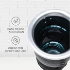 BALIBETOV Leather & Glass Yerba Mate Gourd Set (Mate Cup) with Yerba Mate Bombilla