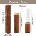 Espresso Coffee Stirrer, Espresso Distribution Tool Coffee Stirring Tool,Professional Barista Hand Needle Type Distribution Tool 5 Needles 0.4mm Natural Wood Handle and Stand