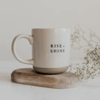 Sweet Water Decor Stoneware Coffee Mugs | Novelty Coffee Mugs | 14oz Stoneware Coffee Cup | Microwave & Dishwasher Safe | Funny Coffee Mug | Birthday Gift (Rise and Shine)
