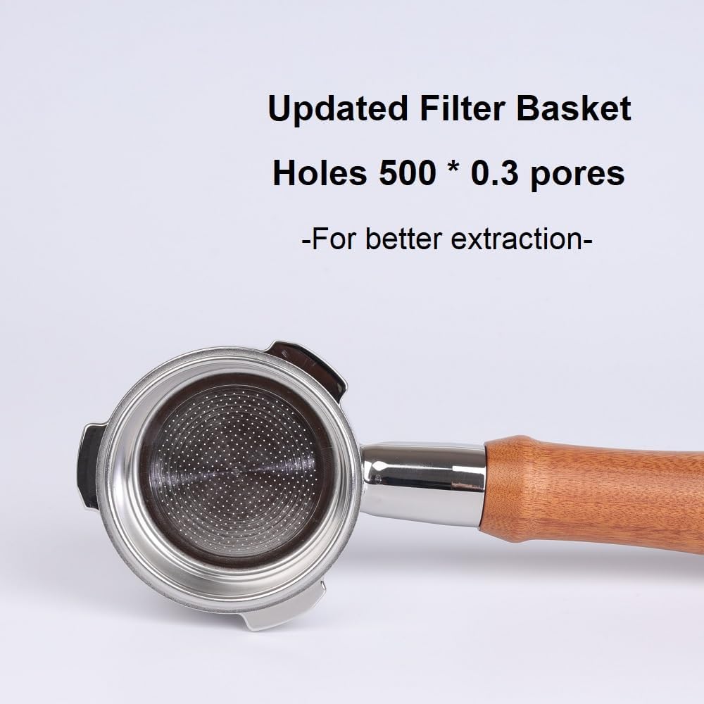 51mm Bottomless Portafilter 3 Ears Compatible with CASABREWS CM5418 and 3700 Series | with Stainless Steel Double Shot Capacity Cup Filter Basket