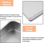 Metal Empty Boxes, Tin Boxes with Lid,Small Silver Tin Boxes,Stackable Organizer Containers,4PCS Storage Tin for Home Outdoor Active Storage Containers