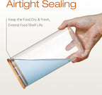 Glass Jars with Bamboo Lids [Muti Size Set of 5], Glass Canisters with Airtight Lids, Glass Food Storage Containers for Pasta, Oats, Coffee, Flour, Sugar, Rice, Best for Kitchen & Pantry