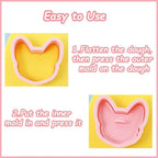 8 Dog Cookie Cutters Set, 3D Puppy Cookie Stamps, Cupcake Pancake Apple Pie Pastry Biscuit Molds, Cookie Baking Molds for Dog Party Decorations (Puppy-1)