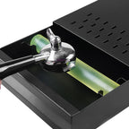Espresso Coffee Knock Box Drawer Stainless Steel Detachable Coffee Knock Box with Rod Knock Box Tamping Station for Cafe Home(black)