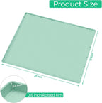 TRZZ Silicone Waterproof Under Sink Mat 28" x 19", Drip Tray and Cabinet Liner for Kitchen and Bathroom, Prevents Water Damage and Organizes Cabinets (Mint Green)