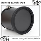 Coffee Tapping Box, Stainless Steel Espresso Floor Container, Waste Coffee Bucket, Barista, And Anti Slip Base Coffee Tools (Black)