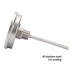 MEASUREMAN Fully Stainless Steel Bimetal Dial Thermometer, 3" Dial, 4" Stem, 50-550 deg F/10-260 deg C, -1% Accuracy, Adjustable, 1/2" NPT Back Mount