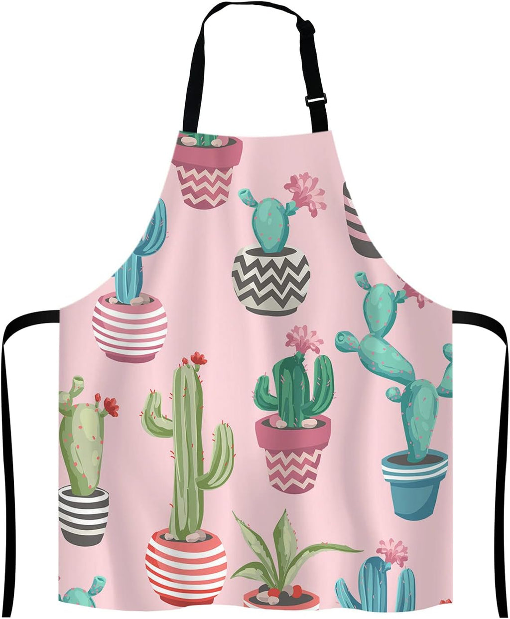 Cactus Bib Apron with Adjustable Neck for Men Women,Suitable for Home Kitchen Cooking Waitress Chef Grill Bistro Baking Apron