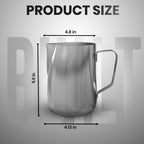 Rattleware 32 oz Macchiato Milk Frothing Pitcher - Premium Stainless Steel, Perfect for Latte Art Enthusiasts, Ideal for Home & Commercial Use