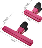 Chip Bag Clips 9pcs Air Tight, Heavy Duty, Sturdy Plastic Clips for Food Storage Assorted Sizes Food Bag Clips for Kitchen Snacks