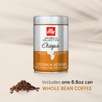 illy Arabica Selections Ethiopia Whole Bean Coffee, 100% Arabica Bean Single Origin Coffee, Light Roast with Notes of Jasmine, All-Natural, No Preservatives, 8.8 Ounce Can (Pack of 1)