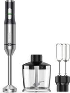 Immersion Blender RPM 16000±10% Hand Blender,15 Speed and Turbo Mode Hand Mixer, 3-in-1 Heavy Duty Copper Motor Stainless Steel Smart Stick with Egg Beaters and Chopper
