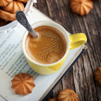 homEdge Mini Procelain Espresso Cup, 4 Ounces / 120 ml Tiny Ceramic Coffee Mugs Demitasse for Espresso, Tea- Set of 6, Yellow