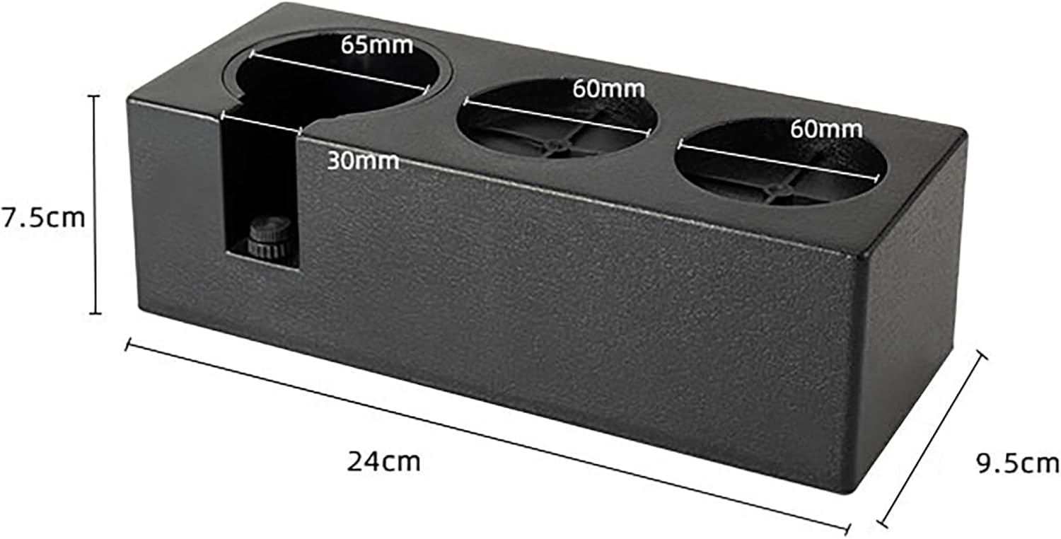 Espresso Tamping Station, ABS Plastic Black Portafilter Holder Espresso Coffee Equipment for Bar Home Office,Fit for 51mm 53mm(Accessories not Included)