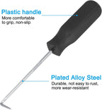 PATIKIL O-Ring 90 Degree Picks 142mm, 2 Pcs Oil Seal Gasket Precision Screwdriver Puller Remover Removal Tool, Black