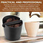 5-Inch Coffee Knock Box for Espresso Grounds Disposal with Extended Knocking Rod & Shock-Absorbent Non-Slip Base - Perfect for Home, Office, and Coffee Enthusiasts