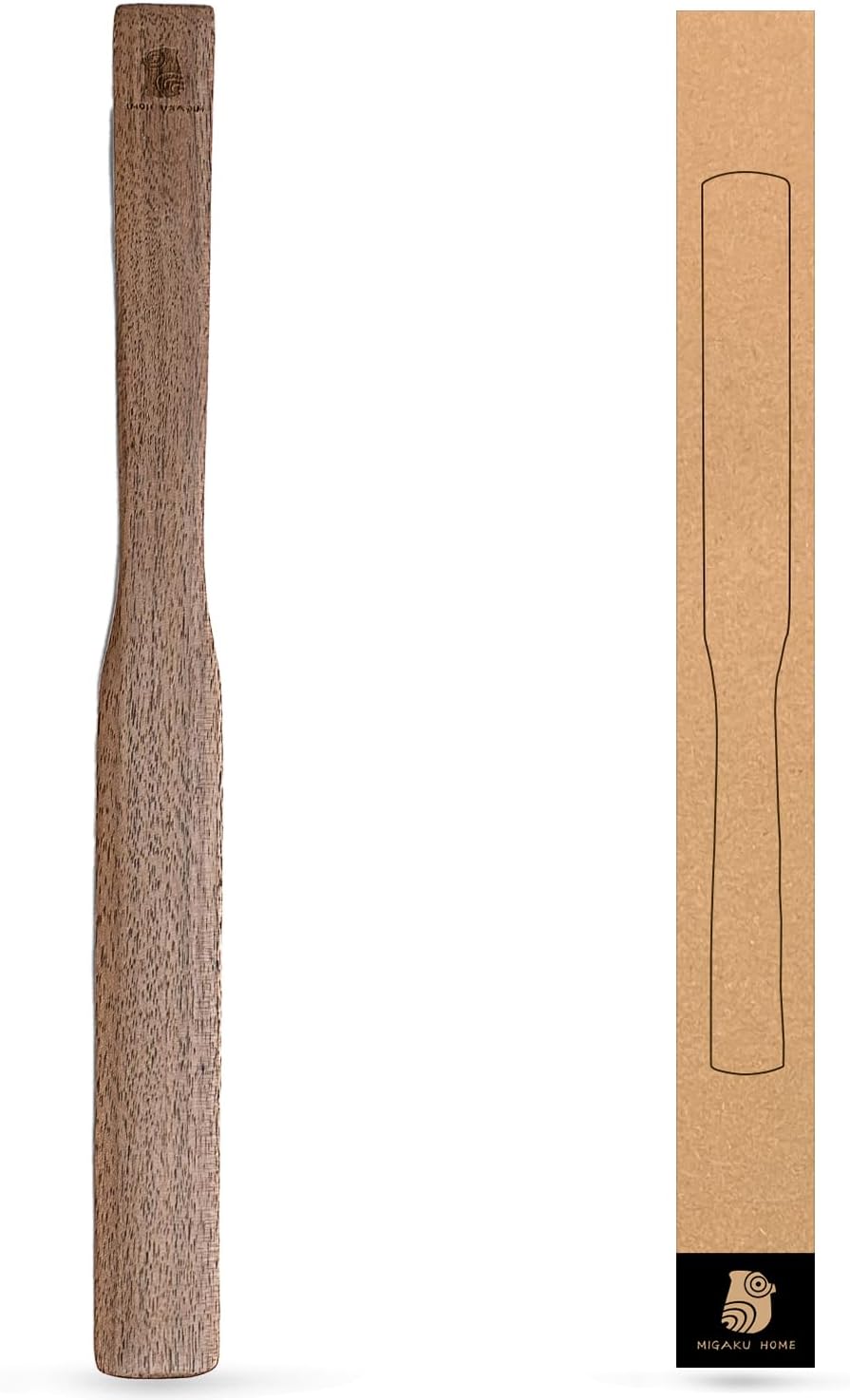 Black Walnut Coffee Stir Stick for Syphon Coffee Maker/Aeropress/French Press - 10" Wooden Coffee Brewer Accessory with Ergonomic Handle