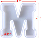 4 inch 26 Pack English Letter Silicone Mold - Alphabet Capital & Large Letter Resin Casting Mold