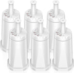 6 Pack Water Filters Replacement for Breville Espresso Machines - Compatible with Barista Touch BES880, Barista Pro BES878, Oracle Touch BES990, Dual Boiler BES920, Bambino & ClaroSwiss