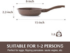 SENSARTE Nonstick Frying Pan Skillet, Non Stick Omelette Pan, Healthy Stone Cookware Chef's Pan PFOA Free, Toffee Brown (8 Inch)