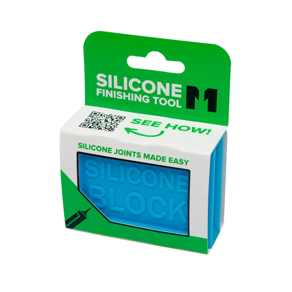 Silicone Block - 5 in 1 Easy Grip Sealant Shaping & Finishing Caulking Tool - Creates A Consistent Width Bead. Sharp & Consistent Internal Corners with A Choice of 6mm Or 8mm Bead