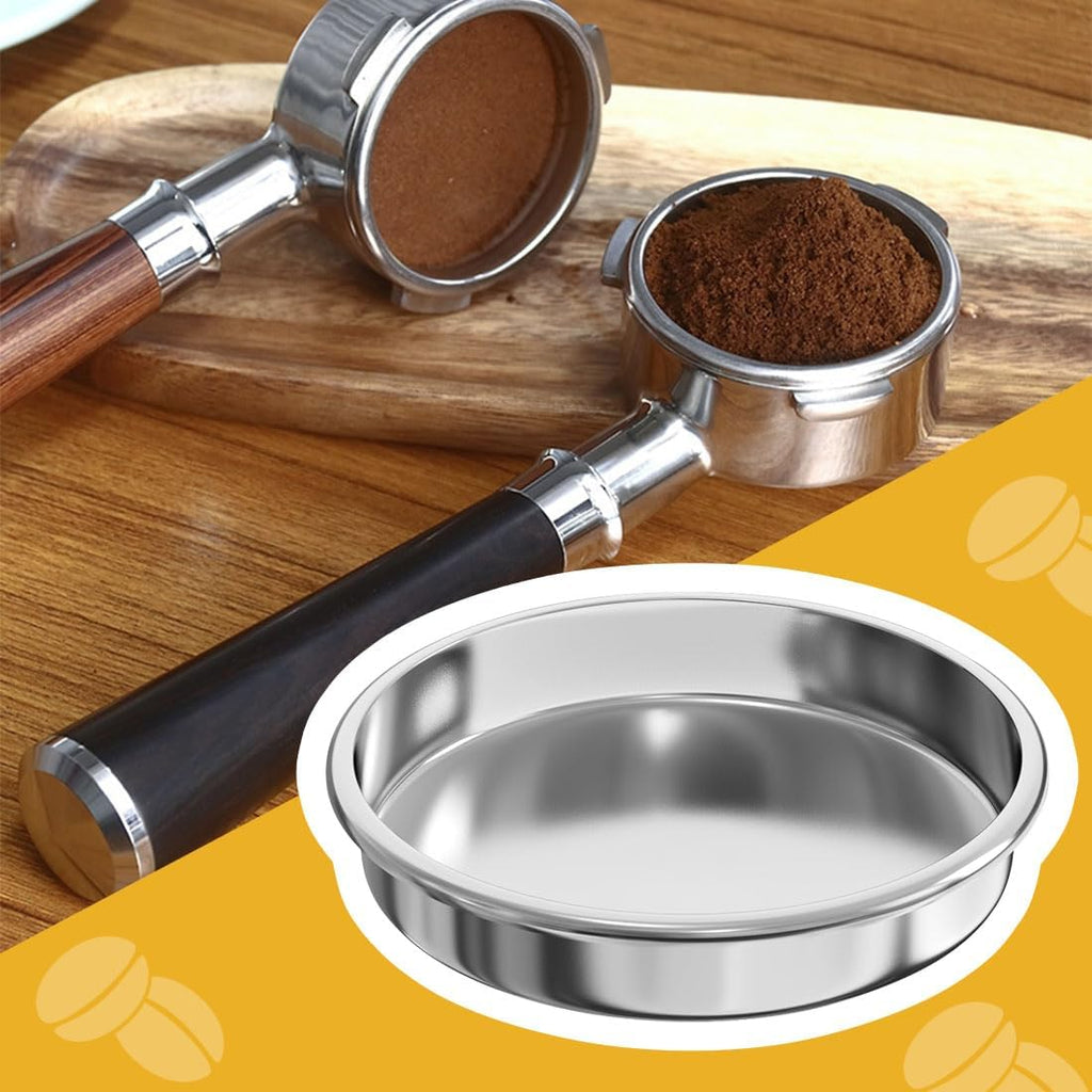 2 PCS Backflush Disk, 58 mm Filter Espresso, Stainless Steel Back Flush Blind Basket for Breville Gaggia Classic and Other Espresso Machines Cleaning Disc