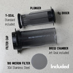 Delter Coffee Press Smoked Grey Edition with Metal Filter Included