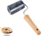 Tianman Rolling Pin Pizza Roller, Marble Roller Non-Stick T-Type, For Cake Baking Tortilla Fudge Pizza Cookies and Other Kitchen Baking Cooking (Type 3 Black).